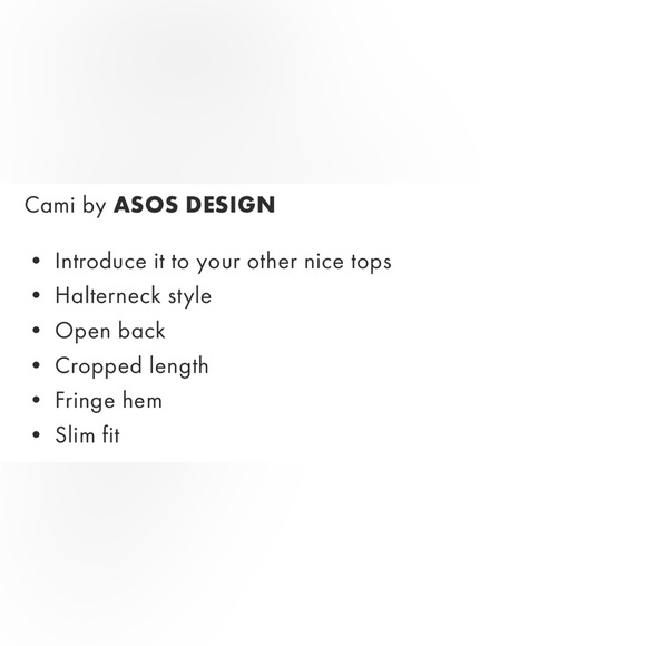 NWOT.ASOS DESIGN festival high neck halter top with fringe and open back in pink - Picture 5 of 5